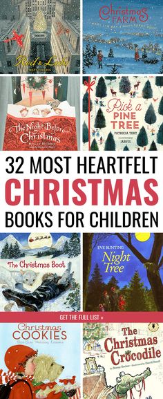 twelve children's christmas books with the title 32 most heart - felt christmas books for children