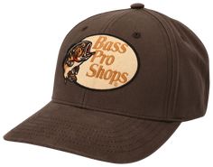 Bass Pro Shops Logo Waxed Canvas Cap | Bass Pro Shops Brown Casual Baseball Cap For Hunting, Outdoor Canvas Baseball Cap With Flat Bill, Outdoor Canvas Snapback Hat With Flat Bill, Casual Brown Hat For Outdoor Work, Canvas Trucker Hat For Outdoor Activities, Brown Outdoor Baseball Cap With Logo Patch, Outdoor Brown Baseball Cap With Logo Patch, Brown Cotton Baseball Cap For Outdoor Activities, Bass Logo