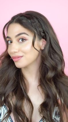 Braided Headband with Waves [Video] | Hair styles, Summer hairstyles, Hairdo for long hair Hair Style Vedio, Fesyen Rambut, Hair Braid Videos, Hair Tips Video, Front Hair Styles, Hair Tutorials For Medium Hair, Hair Up Styles