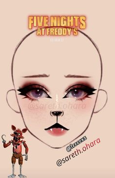 Foxy Makeup Look Fnaf, Female Foxy Fnaf Cosplay, Fnaf Foxy Outfit Ideas, Foxy Halloween Costume, Simple Fnaf Cosplay, Fnaf Inspired Nails, Fnaf Inspired Outfits Foxy, Chica Makeup Fnaf, Foxy Inspired Outfit