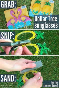 the instructions for how to make an octopus wreath with paper and scissors on top of grass