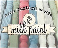 a sign that says milk paint in front of many different colored crayons and the words, miss mustard seed's milk paint