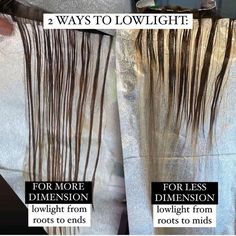 2 WAYS TO LOWLIGHT! Keep it simple…don’t overthink it!!! ⚡️If you want to break up a line of demarcation or add dimension only at the… | Instagram Beauty School Cosmetology, Hair Stylist Tips, Hair Lightening, Hair Formulas, Color Correction Hair, Blonde Ends, Undercut Long Hair, Dream Salon, Hair Colouring