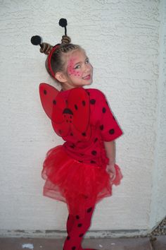 Lady Bug Costume Ladybug Makeup For Kids, Ladybug Makeup Halloween, Ladybug Makeup Women, Ladybug Makeup Adult, Diy Ladybug Costume Kids, Lady Bird Face Paint, Lady Bug Makeup, Ladybug Costume Kids, Halloween Costumes Ladybug