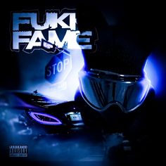 a helmet and goggles on top of a table with the words fuki fame