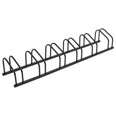 a black metal rack with four bars on the bottom and one bar attached to it