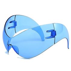 Make these sunglasses a part of your aesthetic outfit ✨ Trendy Blue Sunglasses For Streetwear, Rave Sunglasses Aesthetic, Y2k Rimless Sunglasses, Pink Y2k Sunglasses, Trendy Blue Streetwear Sunglasses, Futuristic Sunglasses, Vintage Sunnies, Y2k Sunglasses, Butterfly Mask