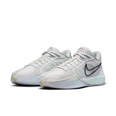 the nike zoom flyknit low is white and grey