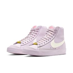 Nike Womens WMNS Blazer Mid 77 'Digital Pink' Violet/Digital Pink/Opti Yellow/Sail CZ0376-500 Nike Blazer Mid 77 Outfit Men, Mums Outfits, Swaggy Shoes, Nike Blazer Mid 77 Women, Quince Shoes, Sick Shoes, Nike Blazer Mid 77 Outfit, Shoe Purple, Shoes Heels Prom