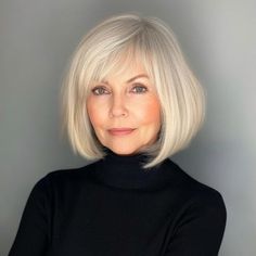 67 Fabulous Short Haircuts for Older Women - NAILSPIRATION 70 Hair, French Bobs, Gray Hair Pixie Cuts, Short Haircuts For Older Women, Hair Bobs, Grey Blending, Chic Short Haircuts, Grey Hair Looks