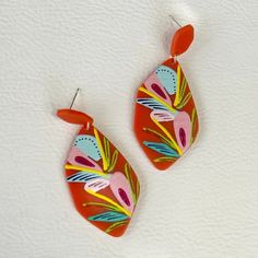 Colorful Orange Acrylic Abstract Boho Floral Plant Dangle Earrings New Bundle & Save - Enjoy 20% Off When You Purchase Two Or More Items From My Closet! Acrylic Weight: 11g Approx. 2.75cm X 6cm Tags: Bohemian, Flower, Unique, Eclectic, Trendy, Birthday Gift, Christmas Gift, Casual Artsy Orange Drop Earrings, Vibrant Colorful Earrings For Gifts, Vibrant Red Earrings For Gift, Multicolor Hand Painted Earrings For Beach, Vibrant Orange Dangle Jewelry, Vibrant Red Dangle Earrings, Vibrant Orange Drop Earrings, Artsy Orange Jewelry With Matching Earrings, Vibrant Red Drop Earrings