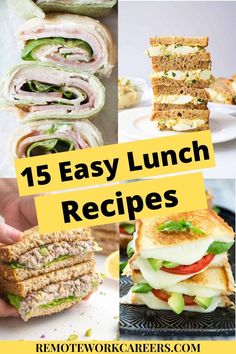 easy lunch ideas Work From Home Lunch Ideas, Work From Home Lunch, Home Lunch Ideas, Classic Egg Salad Sandwich, Easy Egg Salad, Easy Buffalo Chicken, Caprese Sandwich, Chicken Rice Bowls, Easy Lunch Ideas