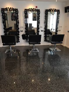 the salon is clean and ready for customers to use