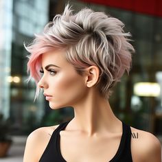 Hairstyles Layered, Haircut Medium, Funky Hair, Longer Pixie Haircut, Cut Hairstyles, Color Highlights, Haircut Short, Men Haircut