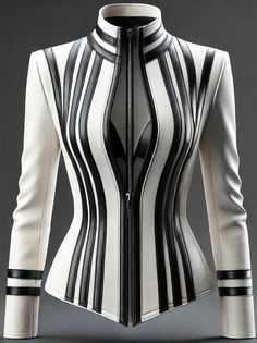 Futuristic Fashion, Leather Dresses, Fashion Sewing, Fashion Drawing, Jacket Style, Eminem, African Fashion, Everyday Outfits, Suits For Women