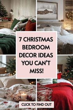 Over The Bed Christmas Decor, Above Bed Christmas Decor, Winter Master Bedding, Winter Wonderland Bedroom Ideas, Winter Bedding Cozy Bedroom, Christmas Bedrooms Cozy