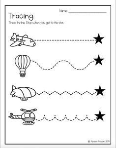 a printable worksheet for children to learn how to write and draw the lines