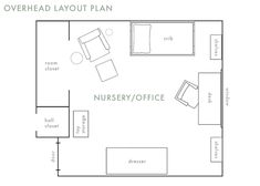 the floor plan for a bedroom and living room