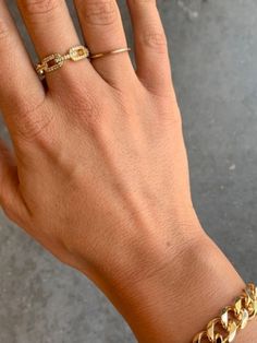 Gold chain link ring adjustable Chain Link Ring, Link Ring, Linking Rings, Delicate Bracelet, Sales Gifts, Accessories Shop, Gold Chain, Chain Link, Gold Chains