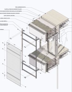 an architectural drawing shows the details of a building