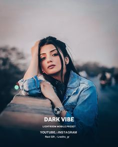 a woman leaning against a wall with her hand on her head and the caption dark vibe