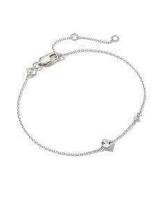 Meet this delicate and dainty layer that’s sure to delight. The Maisie Sterling Silver Delicate Chain Bracelet in White Topaz is our most minimal birthstone style, perfect for personalizing your look with elevated materials. Speaking of personalization, this bracelet features an adjustable closure for a custom fit. White Topaz represents April birthdays, symbolizing health, balance, and positivity. Metal Sterling Silver Why Sterling Silver? Our Sterling Silver collection features elevated styles April Birthday, Silver Collection, Delicate Chain, Demi Fine Jewelry, Sterling Silver Necklace Pendants, Silver Pendant Necklace, White Topaz, Birthstone Jewelry, Kendra Scott