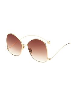 Buy Cool Small Ball Wave Leg Irregular Sunglasses - Golden - 2H08741713 online, fidn many other Sunglasses Modern Sunglasses, Cool Sunglasses, Belt Accessories, Sunglasses Online, Eyewear Accessories, Women's Sunglasses, Fashion Sunglasses, Cat Eye Sunglasses, Sunglasses Accessories