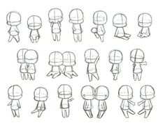 an animation character's head and various poses for each character in the video game