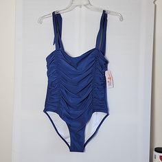 Blue Xl Upf 50 One Piece Removeable Padding Lined Brand New From Attracosports Blue Ruched Nylon Swimwear, Blue Sporty Bodysuit For Pool, Sporty Blue Bodysuit For Pool, Blue Nylon Bodysuit For Beach Season, Black Bathing Suit Top, Swimsuit High Waisted, Tie Dye Swimsuit, Backless Swimsuit, Blue One Piece Swimsuit