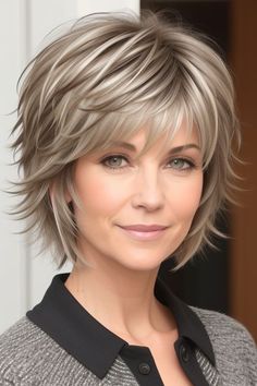 27  Shag Hairstyles Over 40 Shaggy Haircuts 12 Shaggy Long Pixie Cut, Chin Length Shag Hairstyles, Short Shag Hairstyle Women, Shaggy Haircut, Wavy Layered Hair, Layered Shag, Medium Shaggy Hairstyles, Curl Mousse, Choppy Haircuts