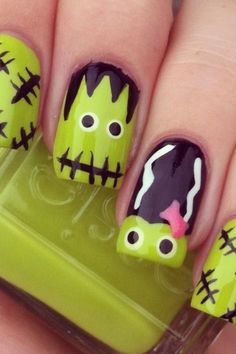 These Black Halloween Nails Are Blowing Up on Pinterest! Make your Holloween Nails unforgettable! Get ready to be inspired by these stunning Black Halloween Nails that are perfect for the spooky season! From Pink Halloween Nails and Purple Halloween Nails to fun Pumpkin Nails, these designs will elevate your nail game. Try out creative Halloween Press On Nails or go for intricate Nail Art Halloween featuring Bat Nails. Whether you’re looking for Cute Halloween Nails or bold Halloween Acrylic ... Frankenstein Nails, Cotton Candy Nails, Black Halloween Nails, Holloween Nails, Cute Halloween Nails, Holiday Nail Art, Halloween Nail Designs, Maquillage Halloween