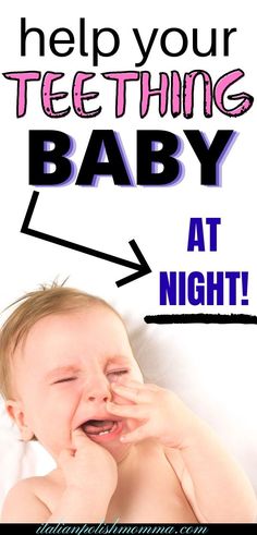 How to help soothe your teething baby day or night! Do you have a teething baby keeping you up all night? Click here for the best all natural teething remedies for babies that will help soothe their pain so you can all get some rest! Teething remedies for nighttime! Teething Hacks, Teething Signs, Teething Toddler