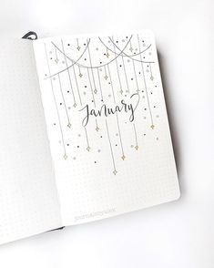 for february my theme is cherry blossoms! i wanted to do something a little different than hearts for february and i thought these pink… New Year Journaling, New Bullet Journal, Minimalist Bullet Journal, Hello January