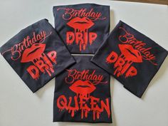 Birthday Drip tshirt, Birthday shirt Features: Unisex- S-2XL 100% pre shrunk cotton Seamless rib at neck Double needle stitching throughout  Tear away label  Classic Fit Drip Tshirt, Party T Shirts, Birthday Tshirts, Birthday Tee, Birthday Shirt, Birthday Shirts, Drink Sleeves, Womens Clothing Tops, Birthday Party