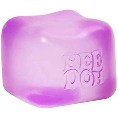 a purple soap bar with the word boo on it