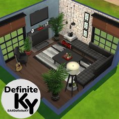 Living Room Sims 4, Sims 2 House, Sims Free Play, Sims Builds, House Plans Mansion