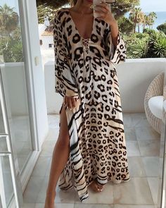 Product information: Material: polyester Style: leisure Features: printing/dyeing, split Colour: brown Size Information: Size: S/M/L/XL/XXL/3XL Size（cm） Lenght Bust Hips Waist S 137 100 107 94 M 138 105 112 99 L 139 110 117 104 XL 140 115 122 109 Note: 1. Asian sizes are 1 to 2 sizes smaller than European and American people. Choose the larger size if your size between two sizes. Please allow 2-3cm differences due to manual measurement. 2. Please check the size chart carefully before you buy the High Split Dress, Stylish Maxi Dress, Maxi Dress For Women, Cotton Polyester Fabric, Cheetah Print Dress, Split Maxi Dress, Printed Long Dresses, Split Dress, Dress Maxi