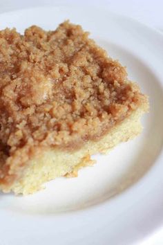 a piece of cake sitting on top of a white plate