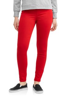 The possibilities are endless with a good pair of Red Skinny Jeans...think out of the box with these.Â Mix and Match tops in colors beyond your imagination!Â High-waisted stretch jeans with skinny fit.Â Simple, stylish,Â comfortable. Super Stretchy Material Ensures a Perfect Curve Conforming Fit For Every Build; stretches like a jegging with a feel, look, and durability of real denim; jeans allow for up to an additional 2 - 2.5" of stretch at the waistband and hips. Easy to wear with your favori Perfect Curves, Everyday Wardrobe, Mix N Match, Endless Possibilities, Stretch Jeans, Denim Wash, The Box, Stretchy Material, Jeggings