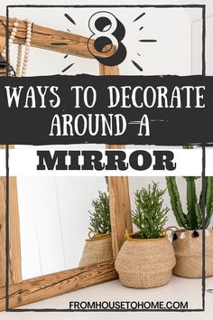 How To Decorate Around A Mirror How To Decorate My Mirror, Mirror Wall Decor With Pictures, Wall With Mirror Decor Ideas, How To Decorate Around A Mirror, Picture And Mirror Wall Ideas, Mirror With Pictures Around It, Decor Around Mirror