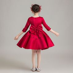 This Dress is fashionable for every occasion. the dress is made-to-order by professional tailors. You can choose from 50 colors, Regular sizes 2 to 16 and plus sizes 14w to 26W. Custom size is also available. Red Satin, Flower Girl Dress, Girl Dress, Custom Sizing, Victorian Dress, Length Sleeve, The Dress, Flower Girl, Flower Girl Dresses