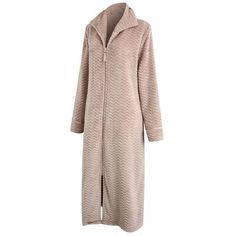 Zipper closure100% polyester. S/m/l/xl four sizes for women, soft and warm fleece bathrobe robe with zipper. A full-length front zipper makes getting in and out of your robe as easy as can be and ensures it stays securely closed for extra peace of mind. Feel relaxed and at ease in your robe, whether you're fresh out of the shower or making a cup of evening tea. Gift package. Great gift for family and friends, Christmas gift selection. Alwyn Home Color: Beige, Size: XL | Alwyn Home Lakeville Flee Friends Christmas, Gift Package, Colour Beige, Gifts For Your Mom, Evening Tea, Gift For Family, Mid Calf, Front Zipper, Pink And Green