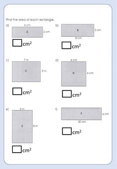 the area of rectangles worksheet is shown in black and white, which includes