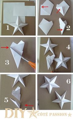 step by step instructions to make origami stars