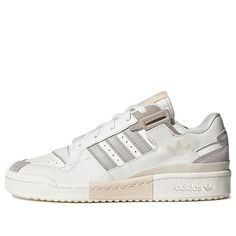 (WMNS) adidas Originals Forum Exhibit 'White Gray' GX2159 (SNKR/Skate/Low Top/Women's) Adidas Forum Low, Forum Low, Adidas Forum, S Monogram, Marvel X, Low Top Sneakers, White Adidas, Stylish Sneakers, Casual Shoes Women