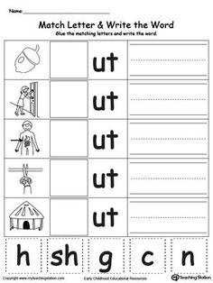 a printable worksheet for the letter c with words and pictures to match