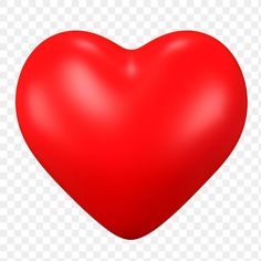 a red heart on a transparent background