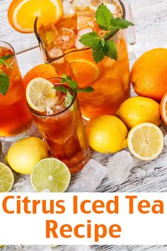 citrus tea recipe with oranges and lemons