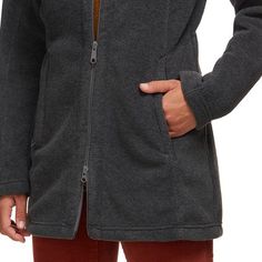 After a long day out on the slopes, head back inside and pull on the Benton Springs II Long Hooded Fleece Jacket for a bit of apres fun. It's Columbia's classic modern Benton Springs fit, but with additional features that protect from the cold. A hood offers warmth from the wind and snow, and a longer hem works to cover your bum from chilly seats. Zippered hand pockets offer storage or a place to put your hands, and a two-way front zipper means you'll benefit from easy adjustability. A bit of Fleece Hooded Jacket With Ykk Zipper For Winter, Winter Fleece Hooded Jacket With Ykk Zipper, Fleece Jacket For Winter Sports With Fleece Lining, Fall Fleece Jacket For Winter Sports, Fleece Jacket With Adjustable Hood For Fall Outdoor Activities, Midweight Hooded Jacket With Adjustable Hood For Fall, Fall Midweight Hooded Jacket With Adjustable Hood, Fall Midweight Hooded Jacket With Drawstring, Cozy Hooded Jacket For Fall Outdoor Activities