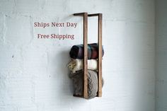 there is a shelf that has some items on it and the words ships next day free shipping